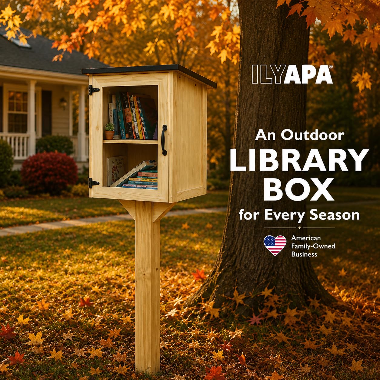 Amazon.co.jp: Ilyapa 図書館ボックス 屋外 - 16x14x22、小さな屋外の
